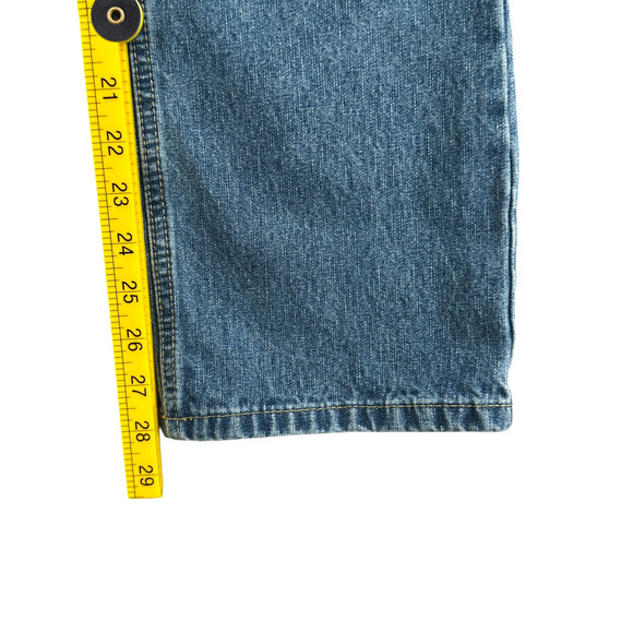 Land's End Denim Blue 5 Pocket Mid Rise Bootcut Jeans Children Size 14 - Picture 9 of 9